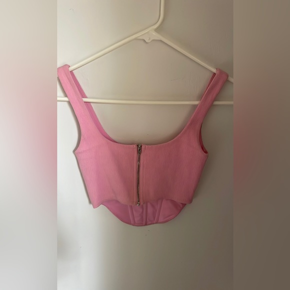pink corset type tank - Picture 2 of 3